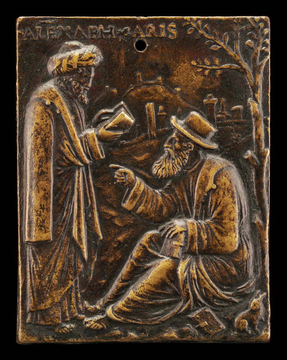 Aristotle and Alexander of Aphrodisias by Ulocrino (Paduan, active early 16th century), 16X12"(A3)Poster Print