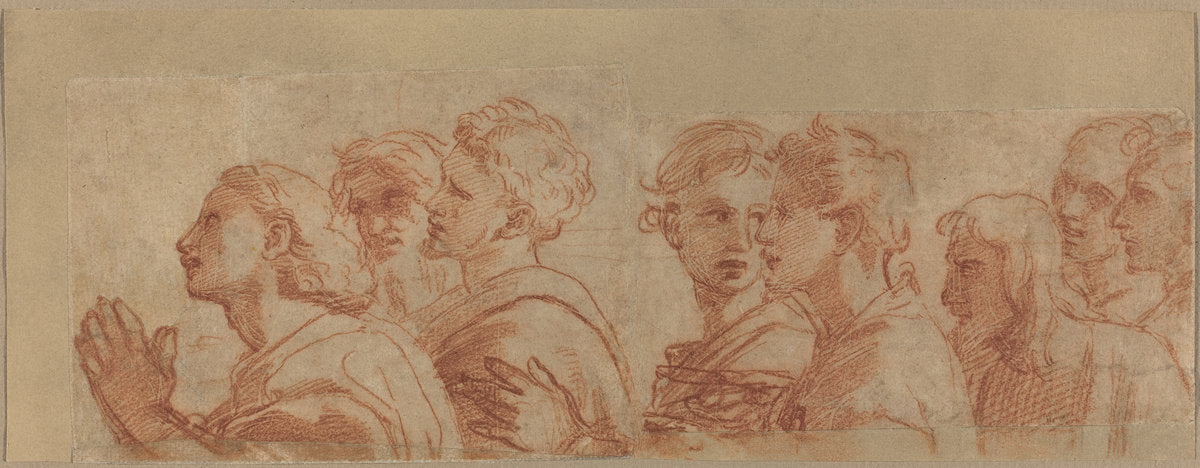 Eight Apostles by Raphael (Marchigian, 1483 - 1520), 16X12"(A3)Poster Print