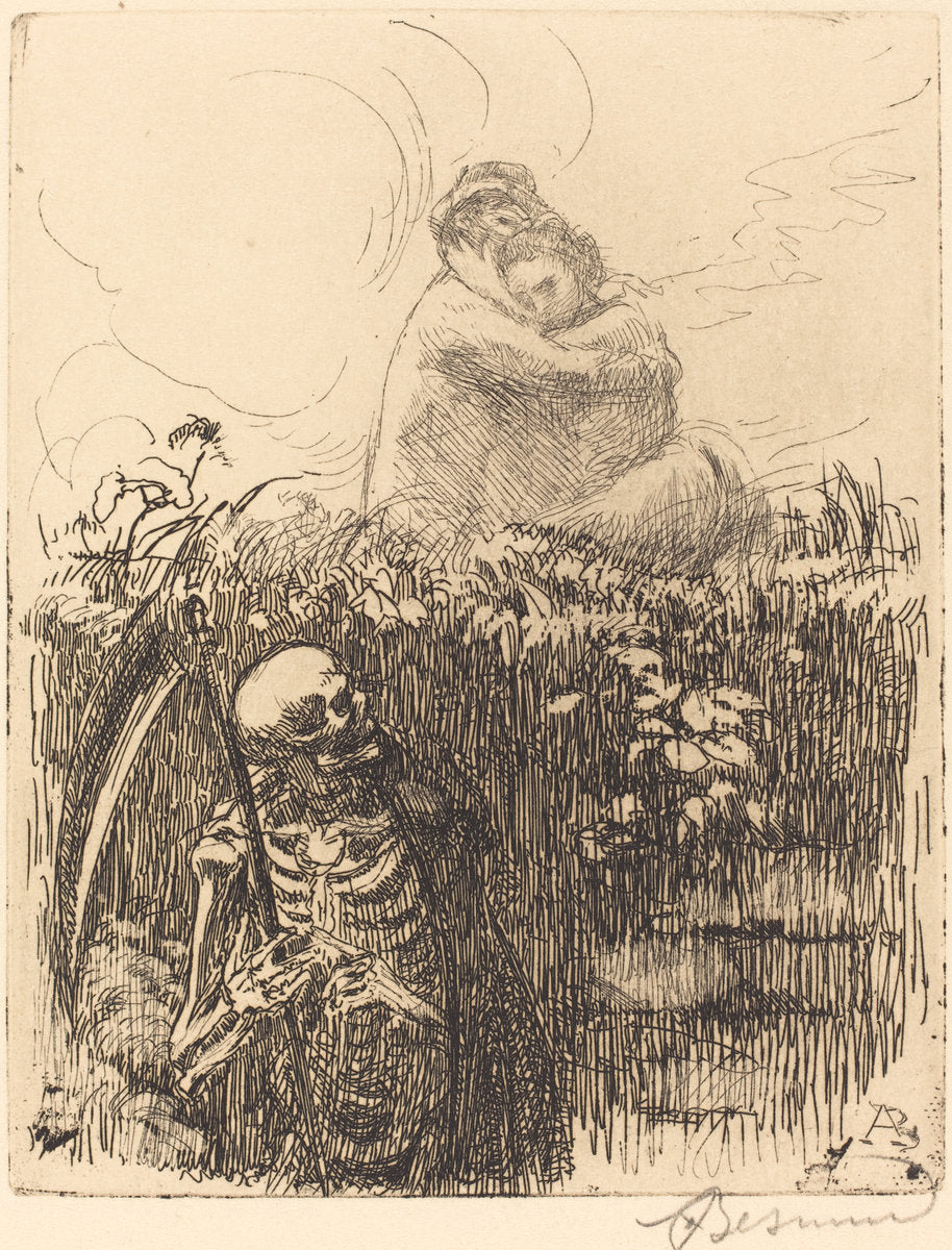 On the Lookout (Aux aguets) by Albert Besnard (French, 1849 - 1934), 16X12"(A3)Poster Print