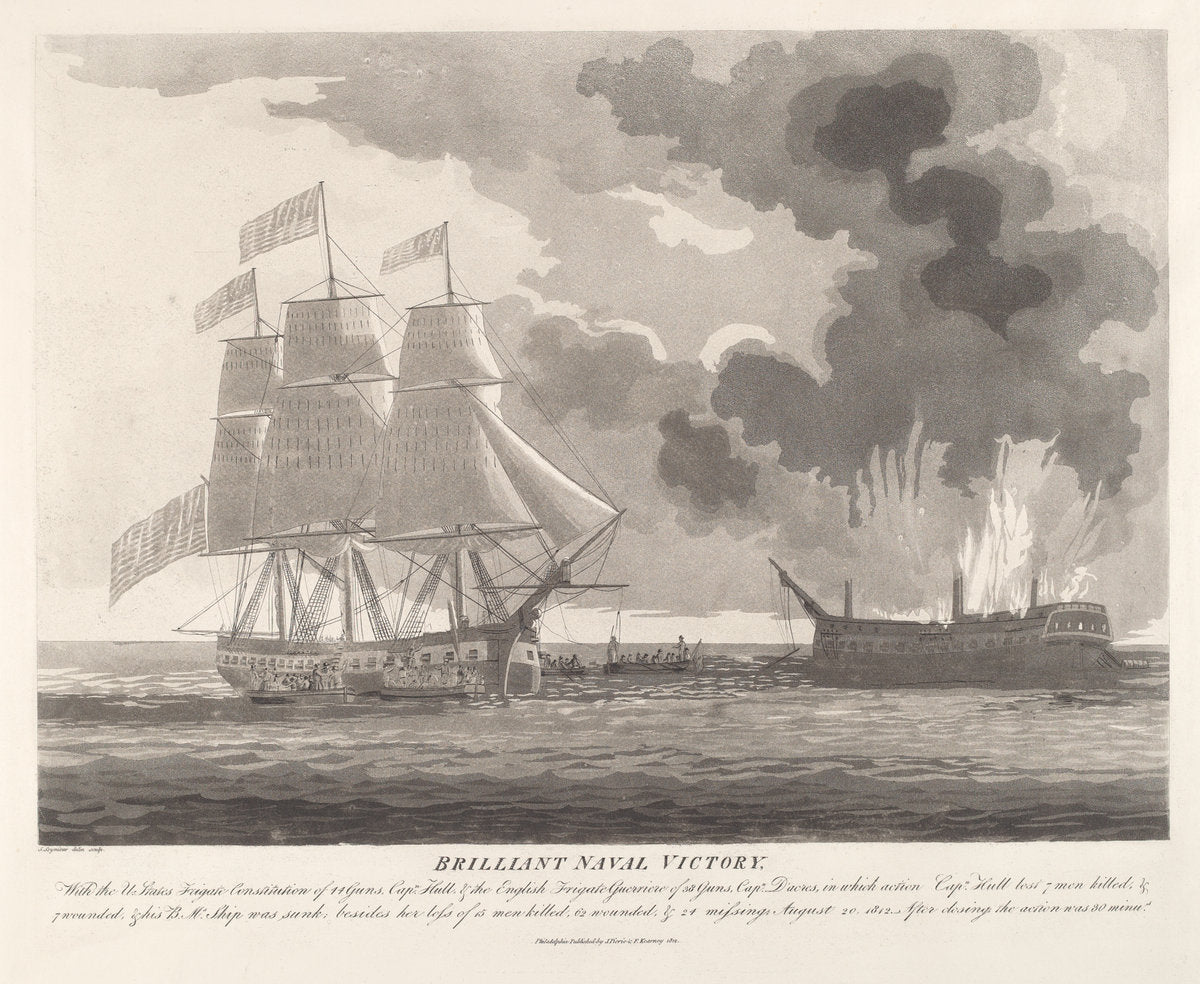 Brilliant Naval Victory by Samuel Seymour (American, active 1797/1822), 16X12"(A3)Poster Print