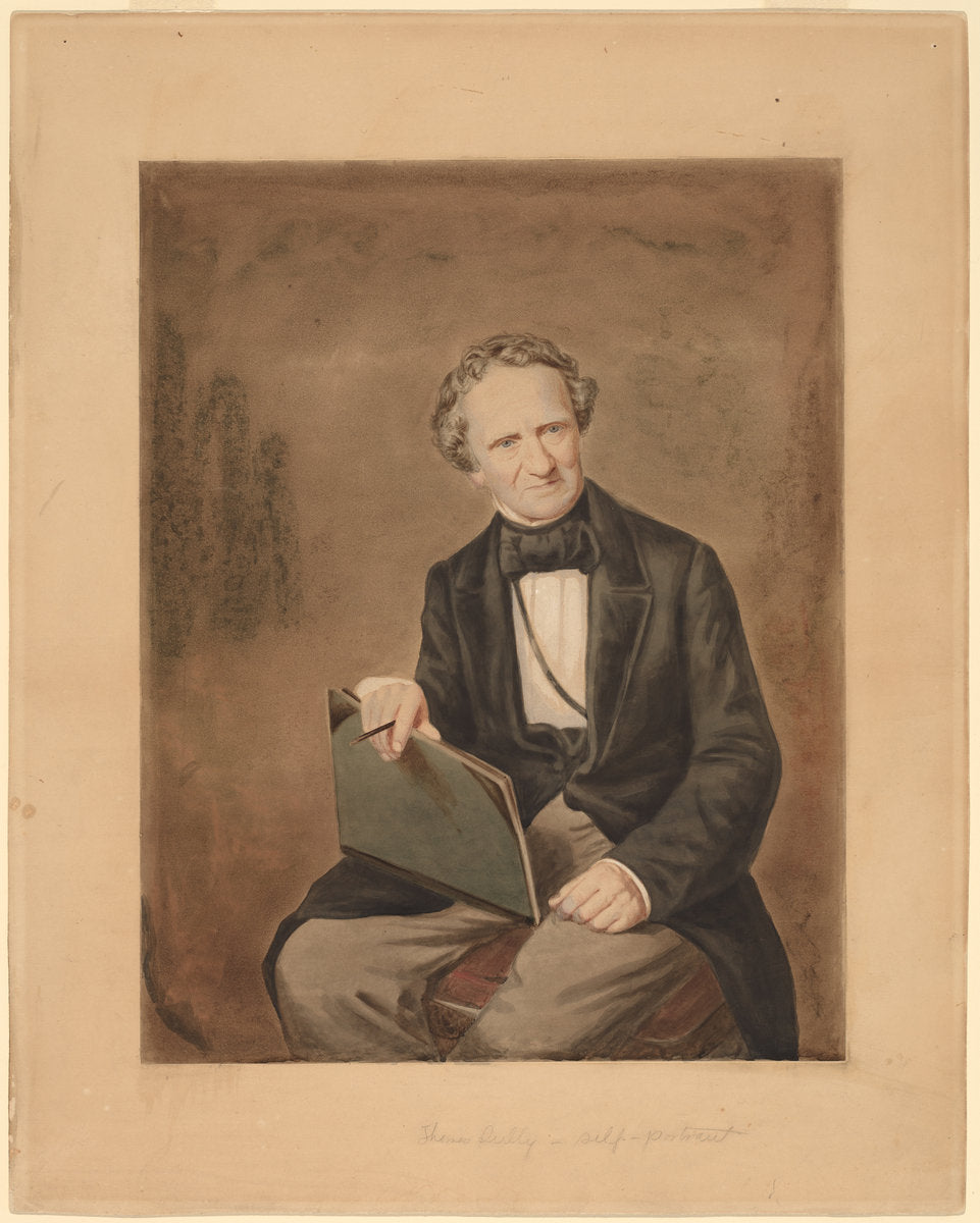 Self-Portrait by Thomas Sully (American, 1783 - 1872), 16X12"(A3)Poster Print