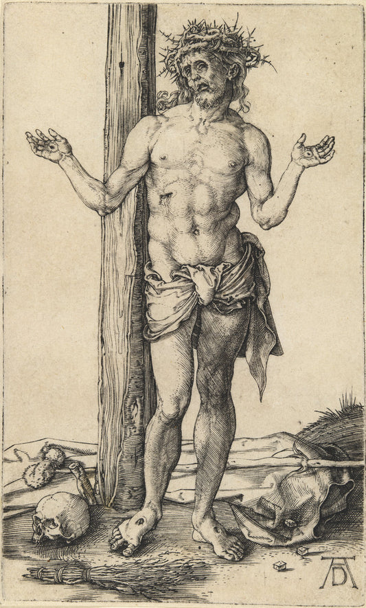 The Man of Sorrows with Arms Outstretched by Albrecht Dürer (German, 1471 - 1528), 16X12"(A3)Poster Print