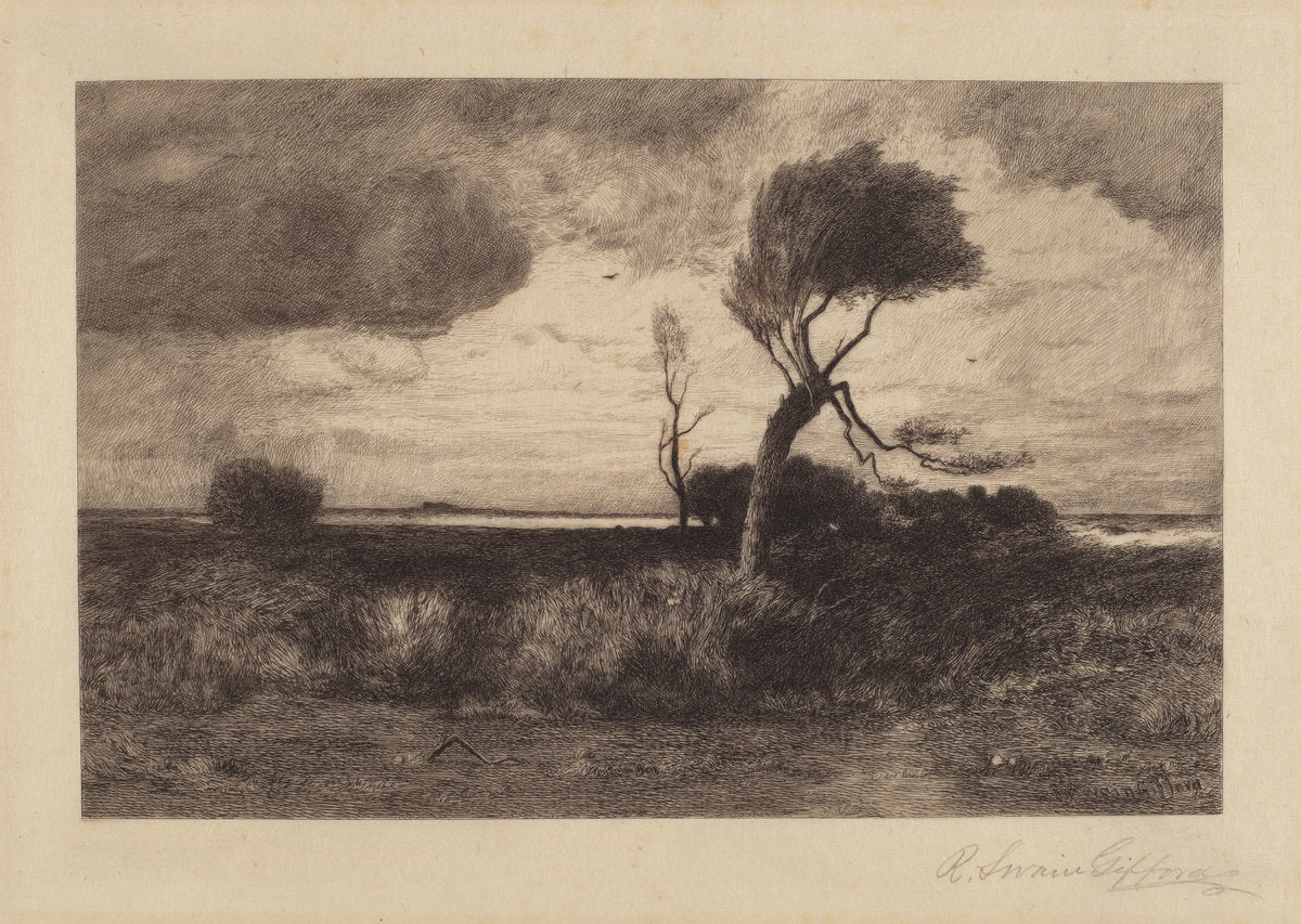 Near the Coast [large plate] by Robert Swain Gifford (American, 1840 - 1905), 16X12"(A3)Poster Print