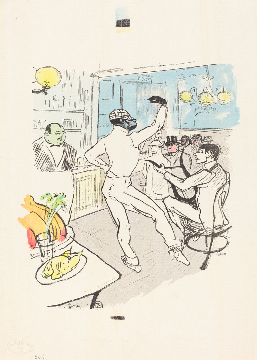 Chocolat Dancing in the Achille Bar by Henri de Toulouse-Lautrec (French, 1864 - 1901), 16X12"(A3)Poster Print