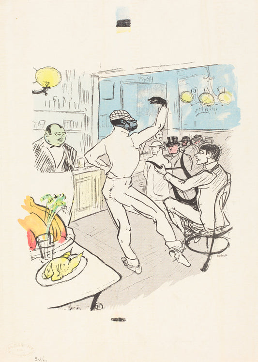 Chocolat Dancing in the Achille Bar by Henri de Toulouse-Lautrec (French, 1864 - 1901), 16X12"(A3)Poster Print