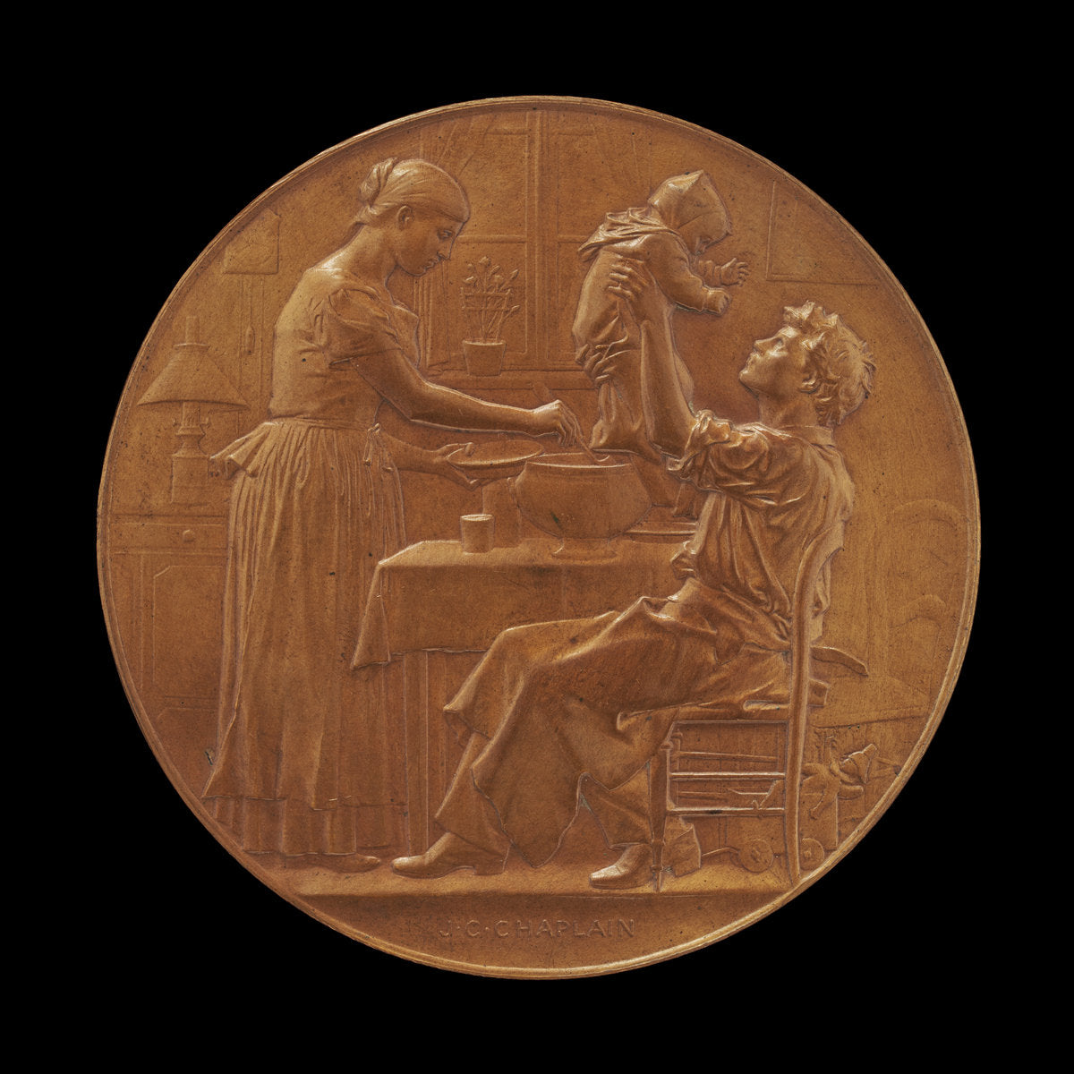 Family Values [obverse] by Jules-Clément Chaplain (French, 1839 - 1909), 16X12"(A3)Poster Print
