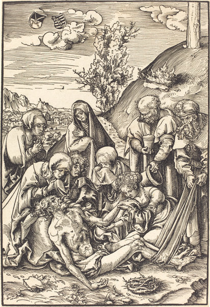 The Lamentation by Lucas Cranach the Elder (German, 1472 - 1553), 16X12"(A3)Poster Print