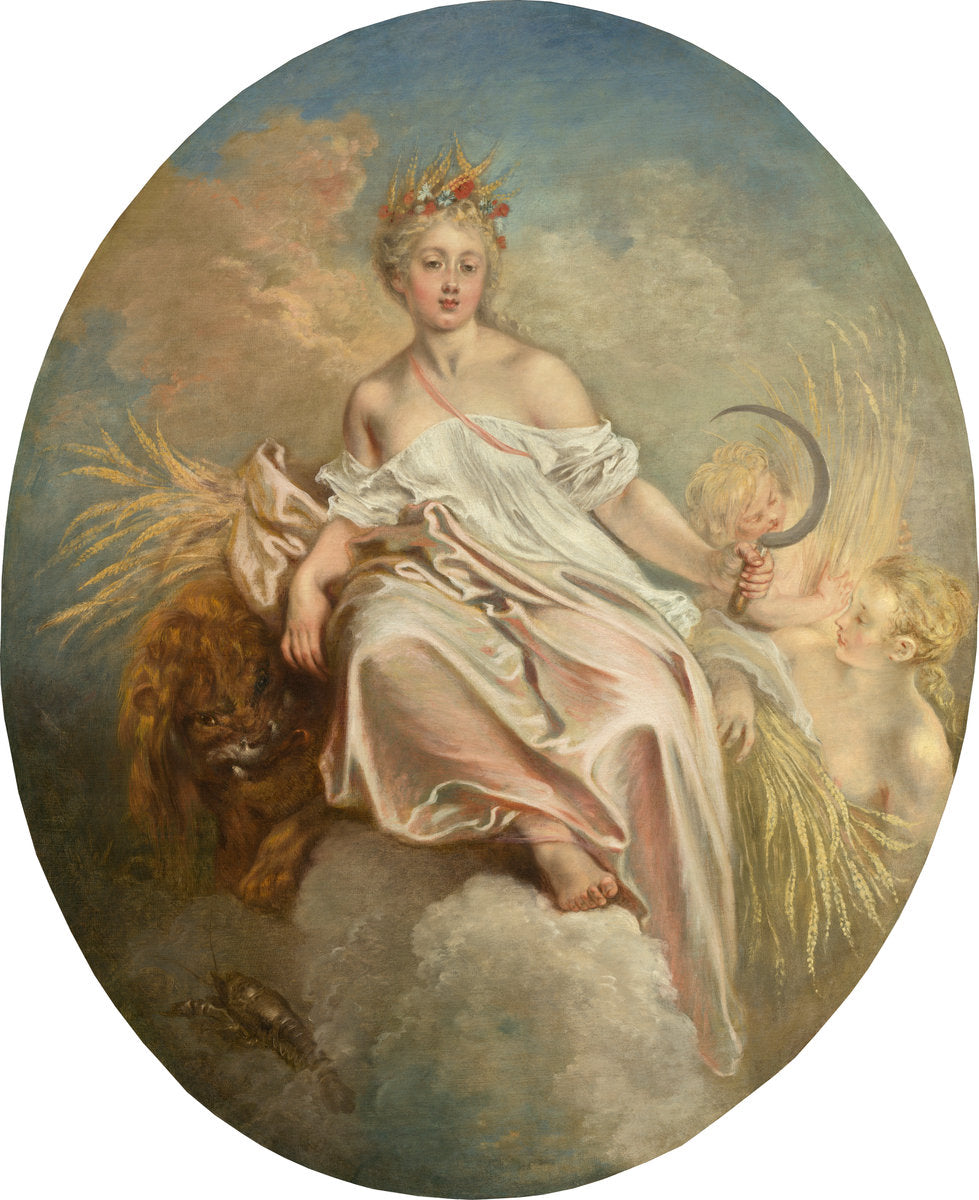 Ceres (Summer) by Antoine Watteau (French, 1684 - 1721), 16X12"(A3)Poster Print