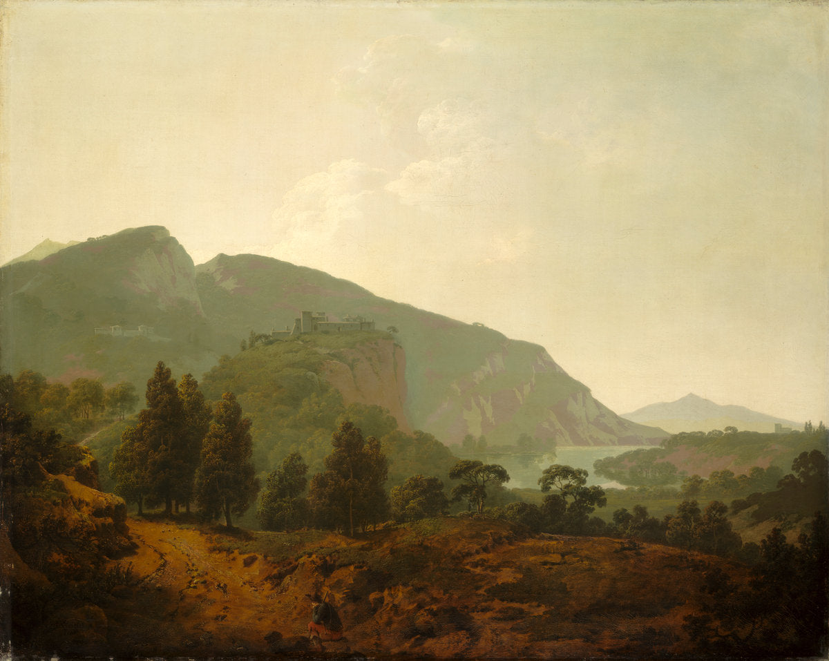 Italian Landscape by Joseph Wright (British, 1734 - 1797), 16X12"(A3)Poster Print