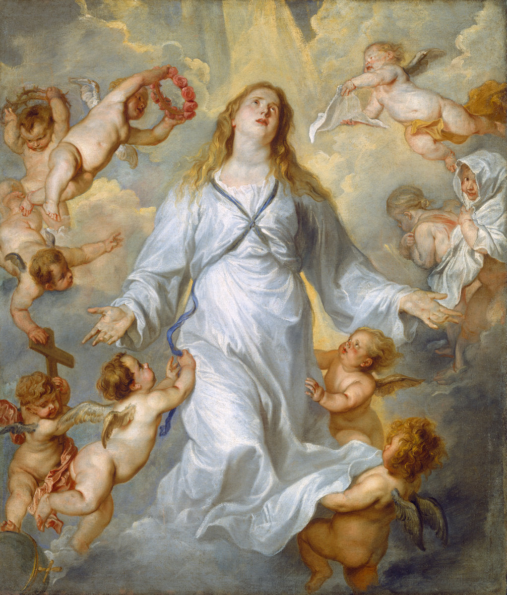 The Virgin as Intercessor by Sir Anthony van Dyck (Flemish, 1599 - 1641), 16X12"(A3)Poster Print