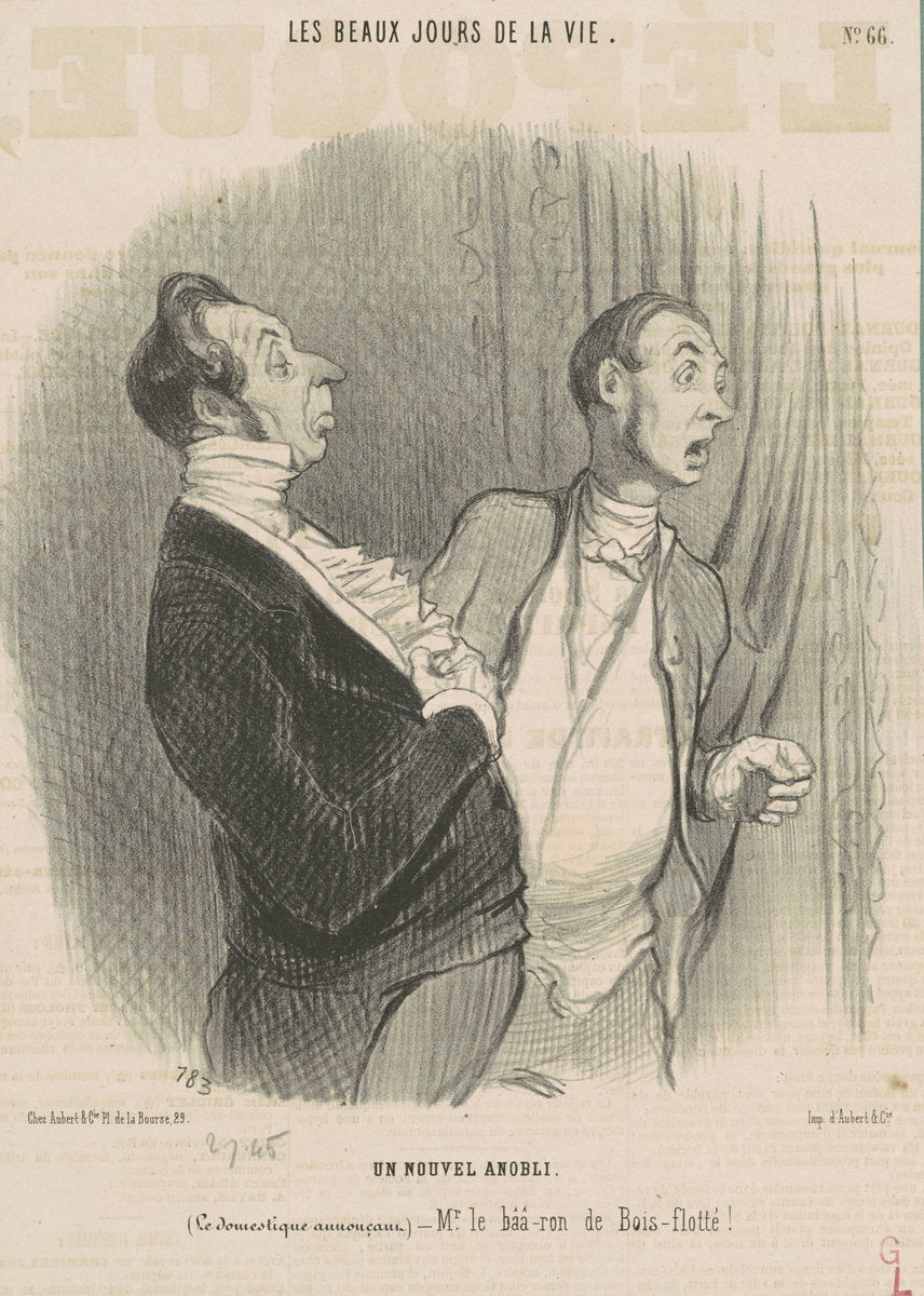 Un nouvel anobli by Honoré Daumier (French, 1808 - 1879), 16X12"(A3)Poster Print