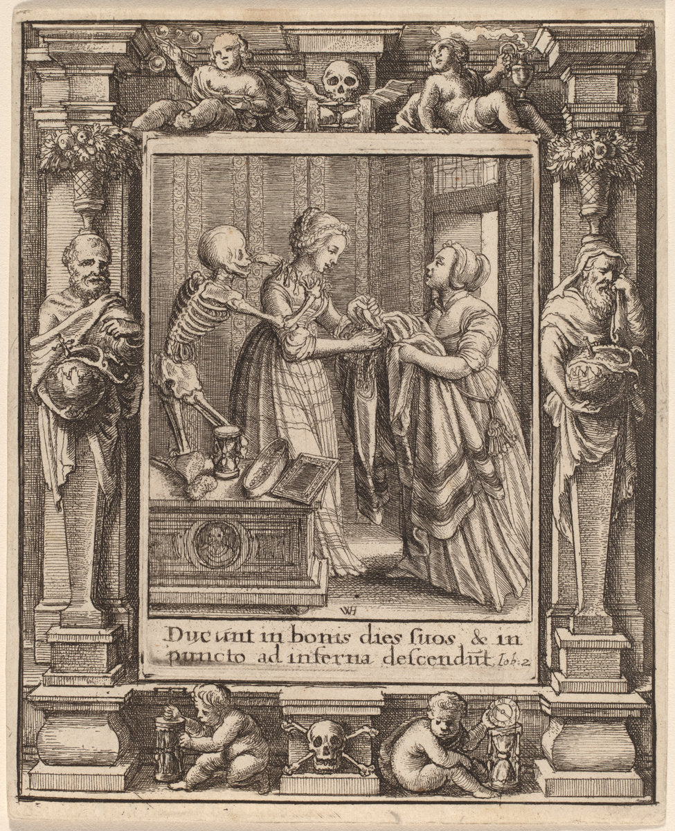 Bride by Wenceslaus Hollar after Hans Holbein the Younger after Abraham van Diepenbeeck (Bohemian, 1607 - 1677), 16X12"(A3)Poster Print