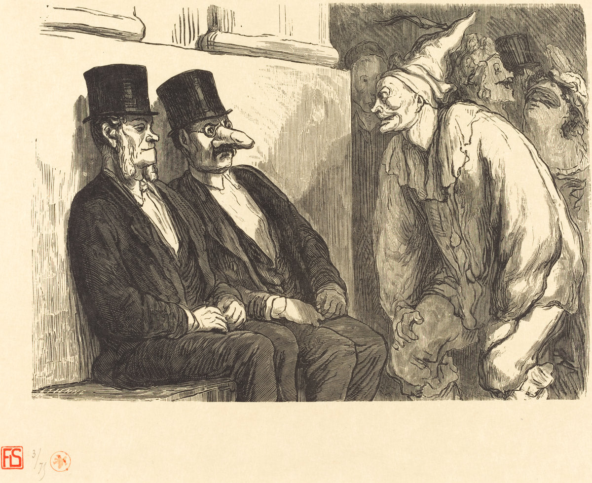 Bal de l'Opera: Tu t'amuses trop! by Etienne after Honoré Daumier (French, active 19th century), 16X12"(A3)Poster Print
