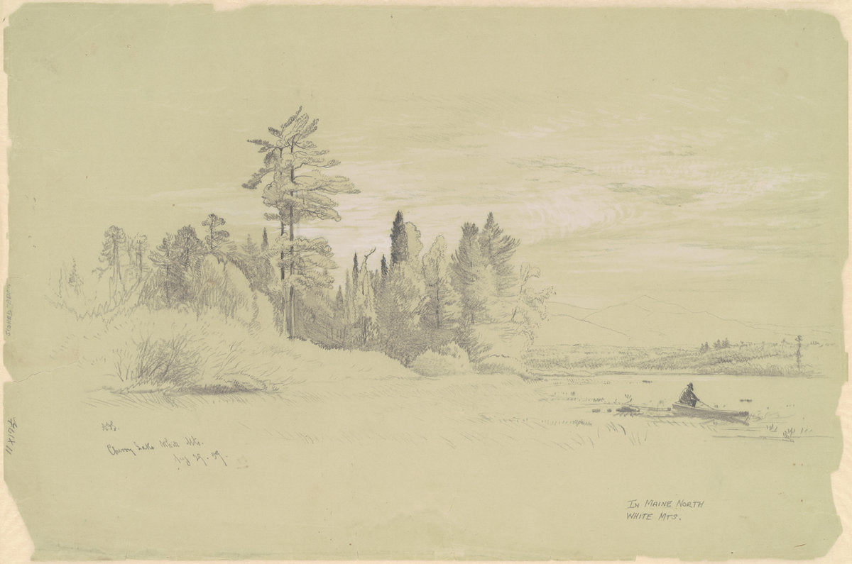 Cherry Lake, White Mountains by Aaron Draper Shattuck (American, 1832 - 1928), 16X12"(A3)Poster Print