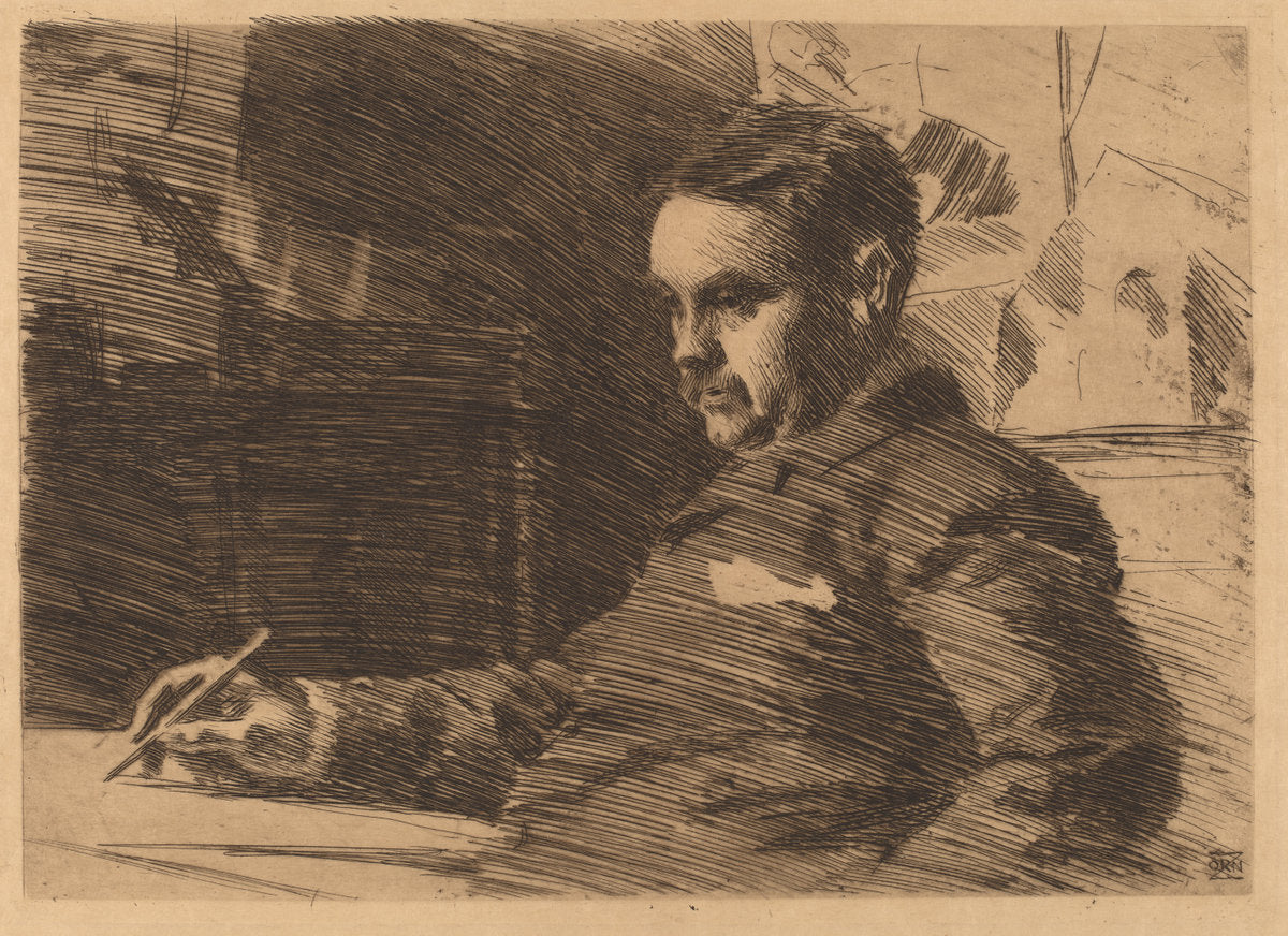Lawyer Wade by Anders Zorn (Swedish, 1860 - 1920), 16X12"(A3)Poster Print