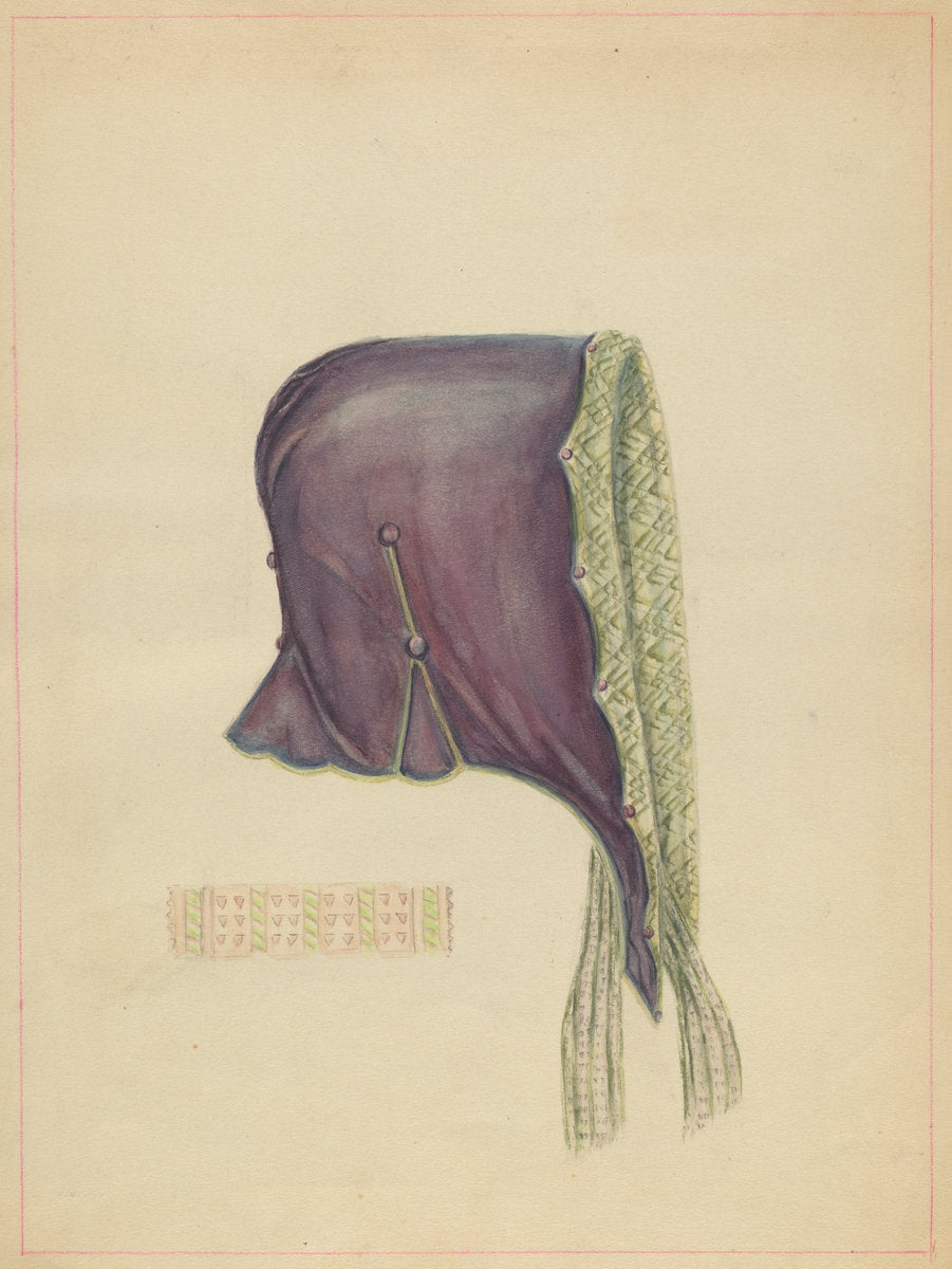 Bonnet by Fanchon Larzelere (American, active c. 1935), 16X12"(A3)Poster Print