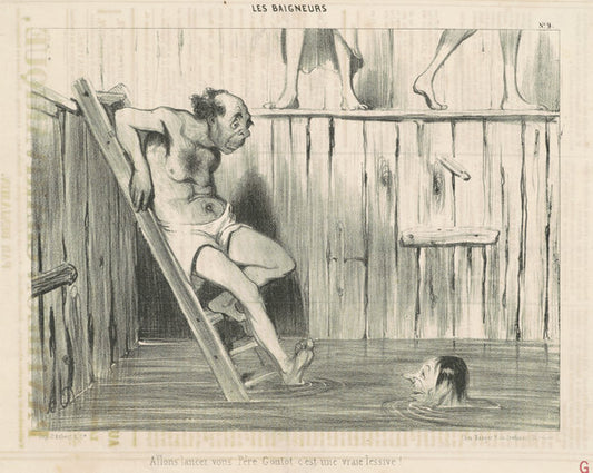 Allons lancez vous père goutot... by Honoré Daumier (French, 1808 - 1879), 16X12"(A3)Poster Print