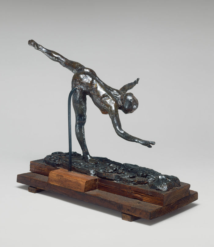 Arabesque over the Right Leg, Right Hand near the Ground, Left Arm Outstretched (First Arabesque Penchée) by Edgar Degas (French, 1834 - 1917), 16X12