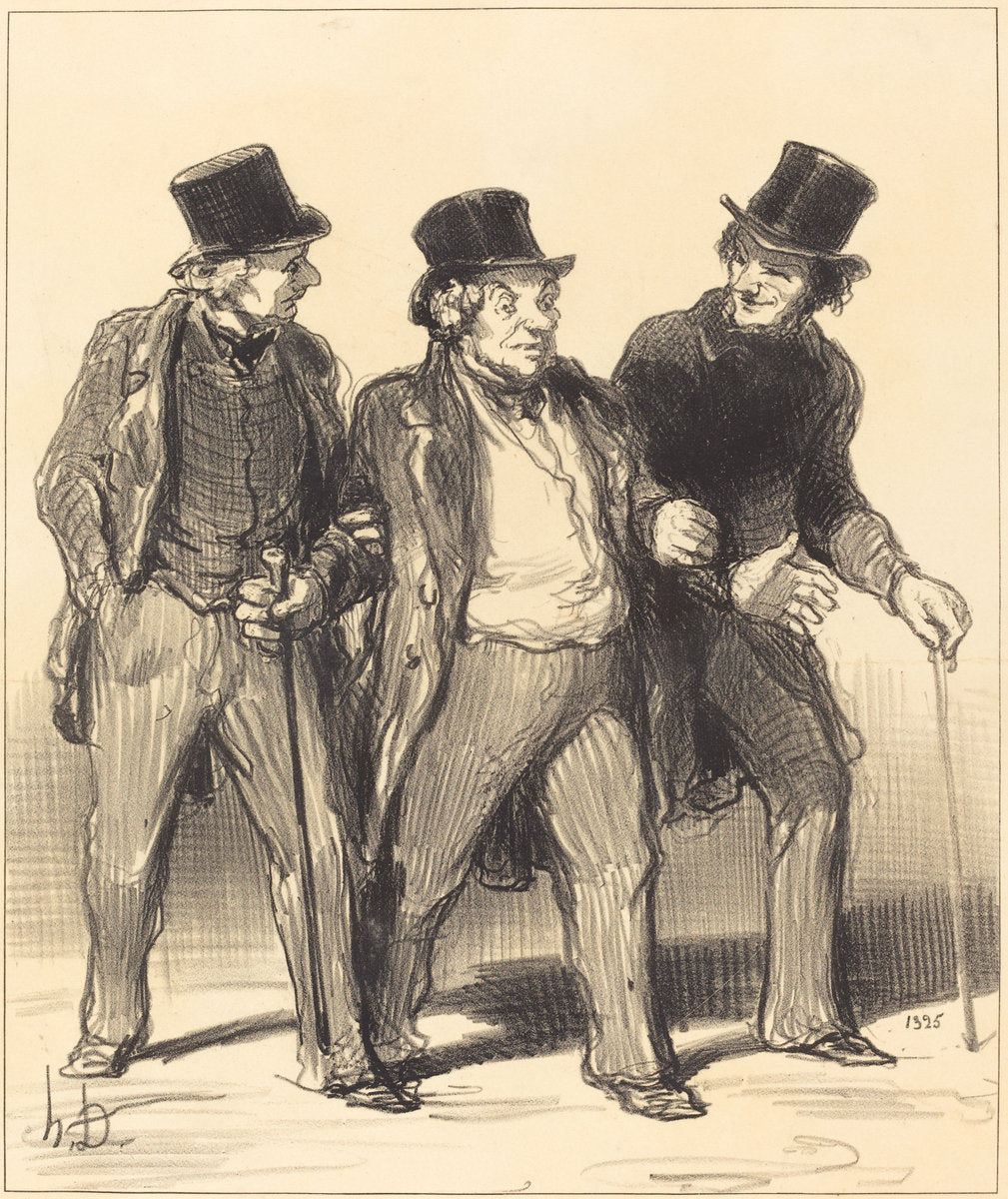 Il me semble que j'aperçois...  un... chien... pas muselé!... by Honoré Daumier (French, 1808 - 1879), 16X12"(A3)Poster Print