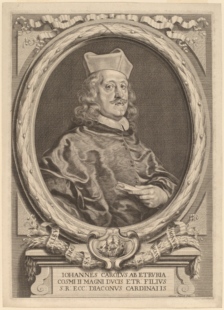 Cardinal Giovanni Carlo dei Medici by Adriaen Haelwegh (Dutch, 1637 - after 1696), 16X12"(A3)Poster Print