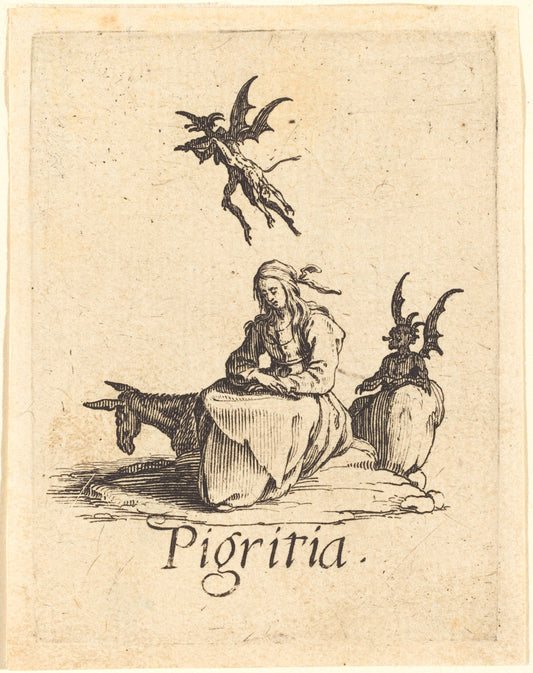 Sloth by Jacques Callot (French, 1592 - 1635), 16X12"(A3)Poster Print