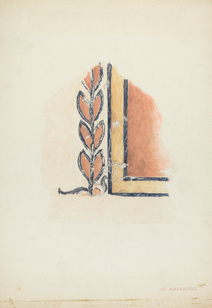 Wall Painting (Fragment) by William Kieckhofel (American, active c. 1935), 16X12"(A3)Poster Print