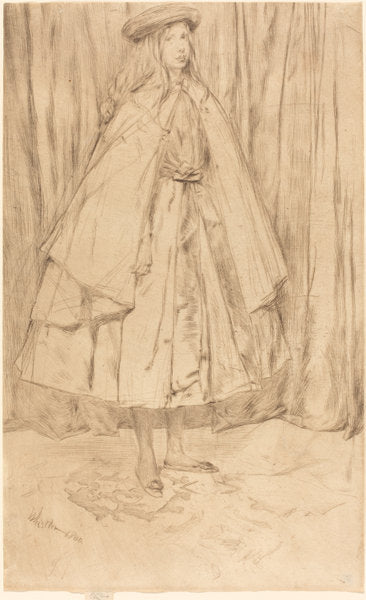 Annie Haden by James McNeill Whistler (American, 1834 - 1903), 16X12"(A3)Poster Print