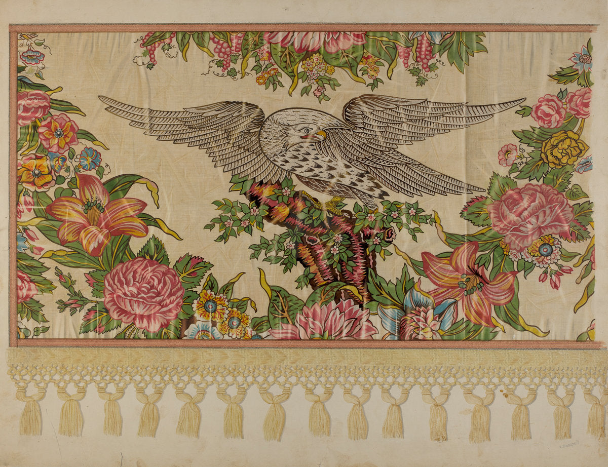 Chintz Valance for Poster Bed by Raymond Manupelli (American, active c. 1935), 16X12"(A3)Poster Print