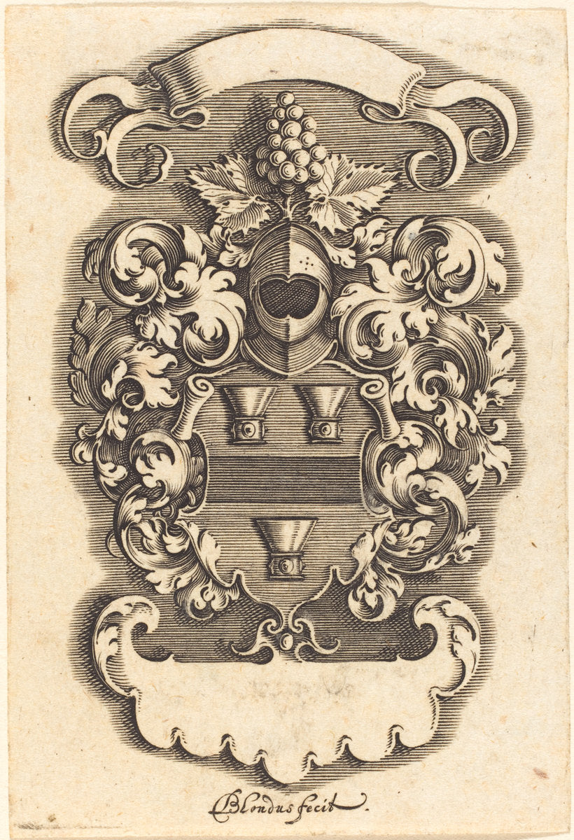 Crest by Michel Le Blon (German, 1587 - 1656), 16X12"(A3)Poster Print
