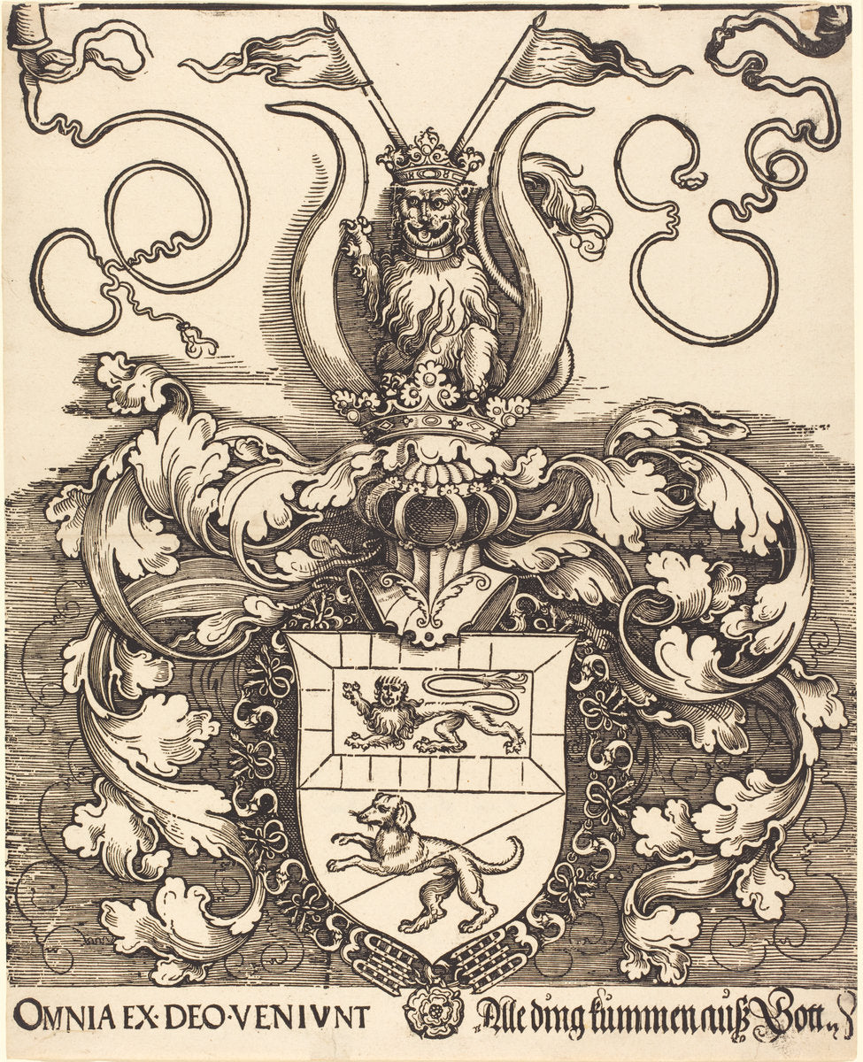 Coat of Arms of Lorenz Staiber by Albrecht Dürer (German, 1471 - 1528), 16X12"(A3)Poster Print