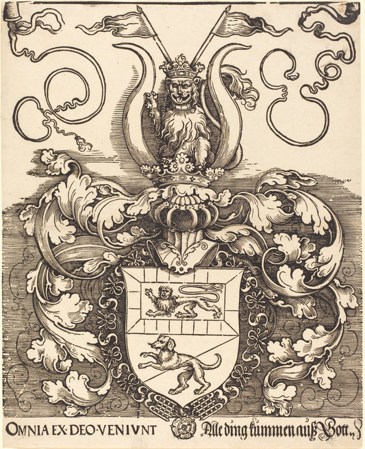 Coat of Arms of Lorenz Staiber by Albrecht Dürer (German, 1471 - 1528), 16X12"(A3)Poster Print