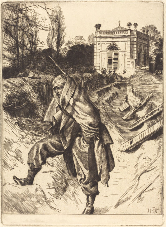 Grand Garde (Souvenir du siège de Paris) by James Jacques Joseph Tissot (French, 1836 - 1902), 16X12"(A3)Poster Print