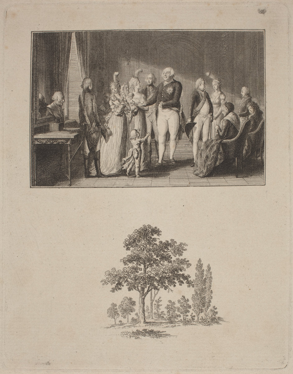 The Prussian Royal Family by Daniel Nikolaus Chodowiecki (German, 1726 - 1801), 16X12"(A3)Poster Print