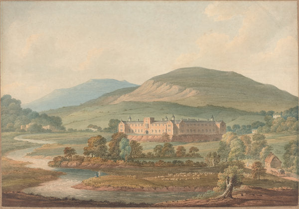 View of an Estate by John William Upham (British, probably 1773 - 1828), 16X12"(A3)Poster Print