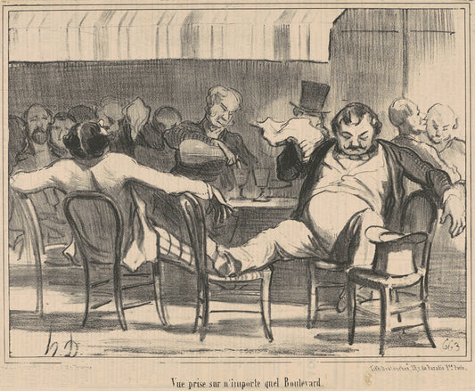 Vue prise sur n'importe quel boulevard by Honoré Daumier (French, 1808 - 1879), 16X12"(A3)Poster Print