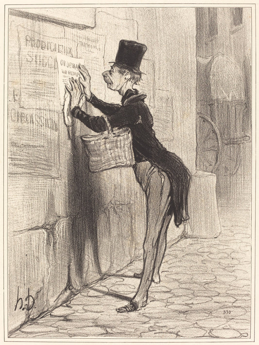 Le Placeur by Honoré Daumier (French, 1808 - 1879), 16X12"(A3)Poster Print