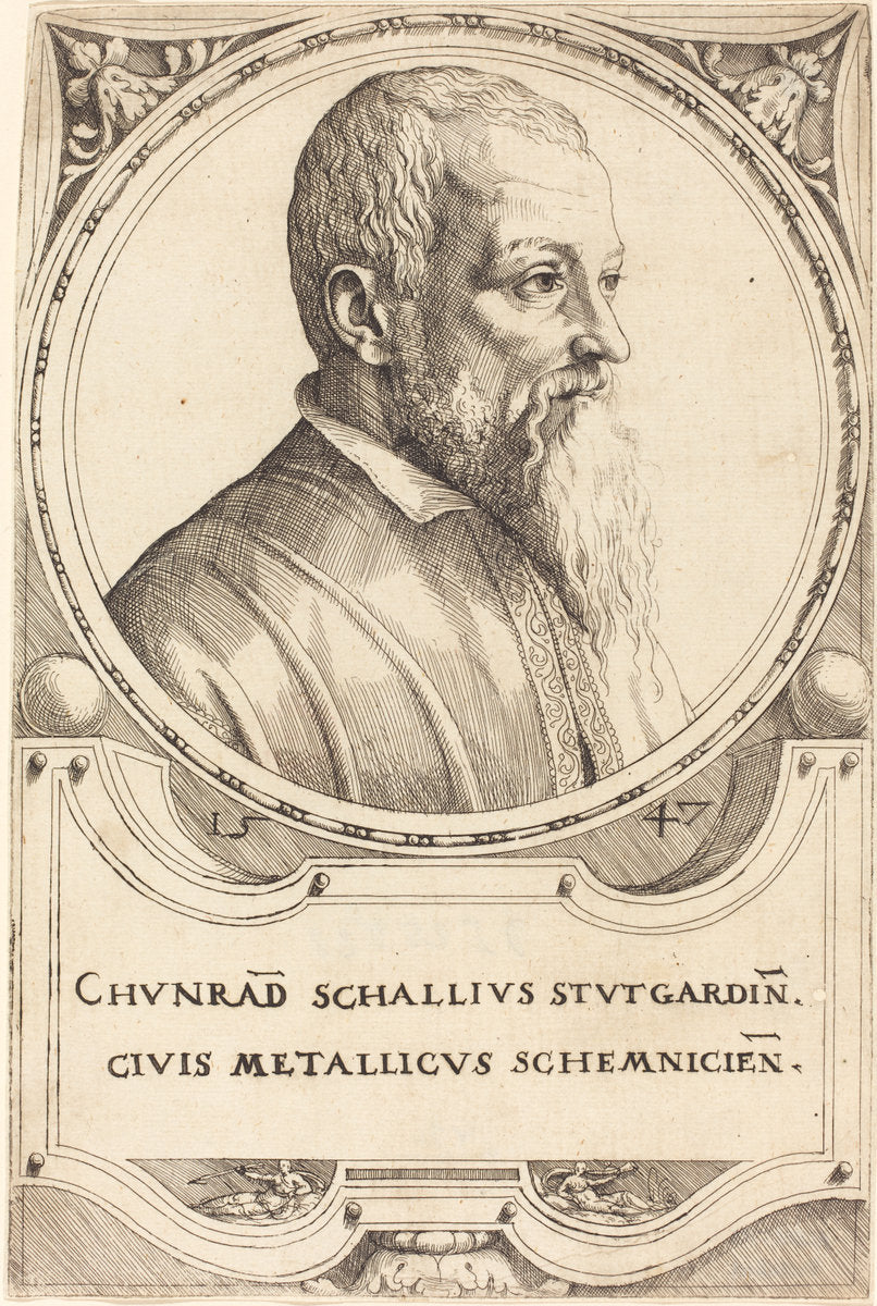 Conrad Schall by Augustin Hirschvogel (German, 1503 - 1553), 16X12"(A3)Poster Print