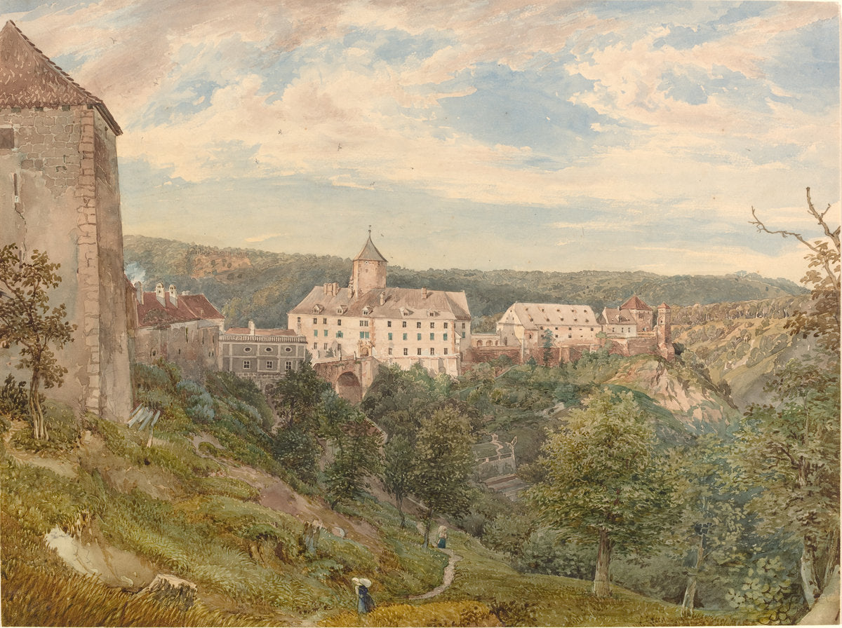 Eichhorn Castle at Evening by Josef Höger (Austrian, 1801 - 1877), 16X12"(A3)Poster Print