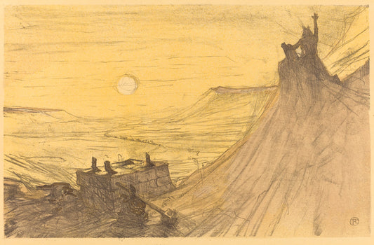 Cover for "Au pied du Sinaï" by Henri de Toulouse-Lautrec (French, 1864 - 1901), 16X12"(A3)Poster Print