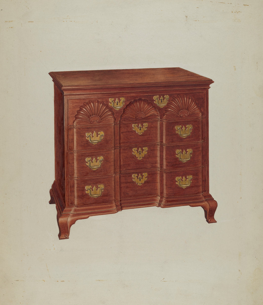 Chest of Drawers by Francis Borelli (American, active c. 1935), 16X12"(A3)Poster Print