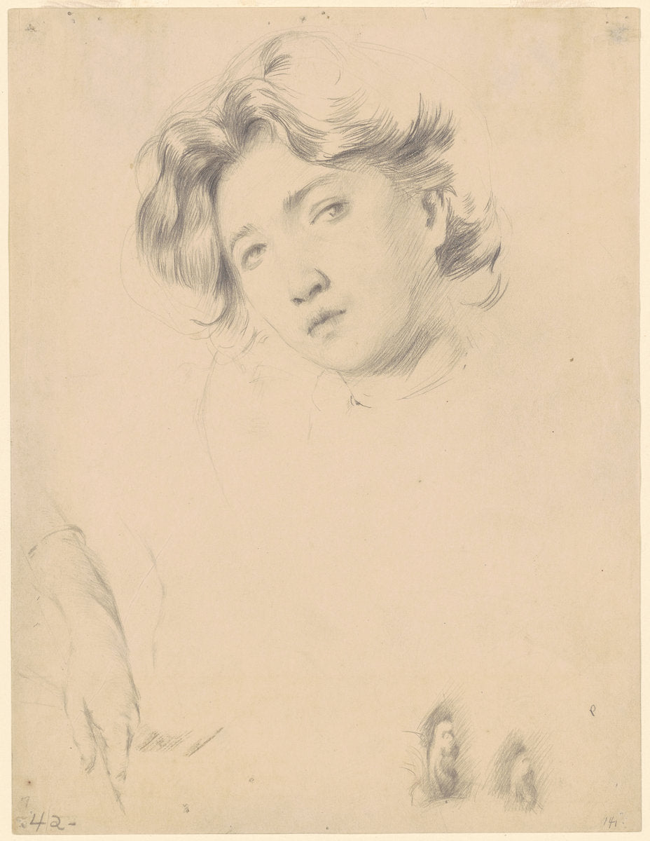 Study of a Girl by Philip Leslie Hale (American, 1865 - 1931), 16X12"(A3)Poster Print