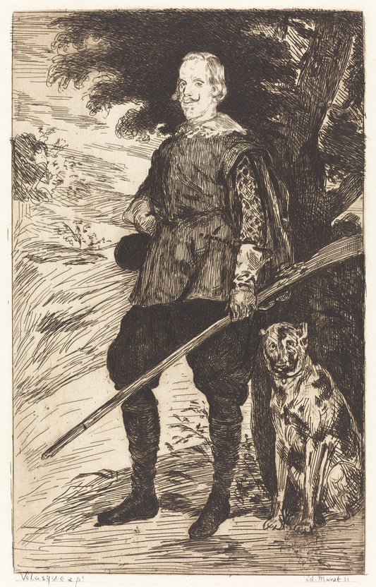 Philip IV (Philippe IV) by Edouard Manet after Diego Velázquez (French, 1832 - 1883), 16X12"(A3)Poster Print