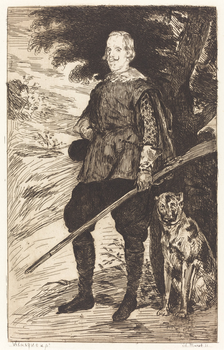 Philip IV (Philippe IV) by Edouard Manet after Diego Velázquez (French, 1832 - 1883), 16X12"(A3)Poster Print