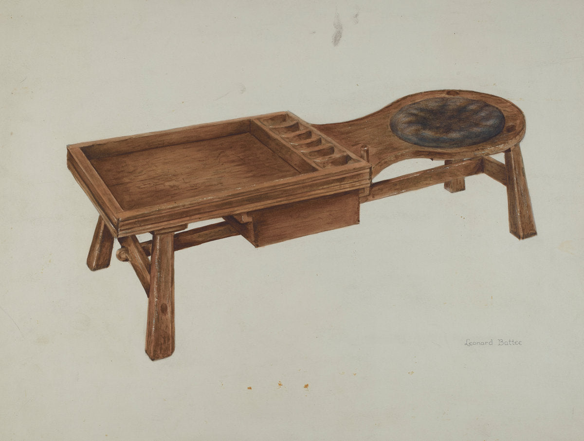 Cobbler's Bench by Leonard Battee (American, active c. 1935), 16X12"(A3)Poster Print