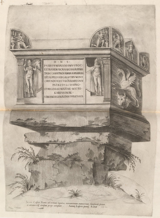 1551 by Italian 16th Century (Tomb of Nero), 16X12"(A3)Poster Print