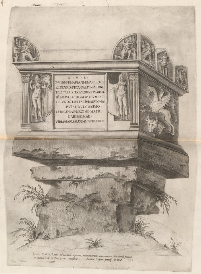 1551 by Italian 16th Century (Tomb of Nero), 16X12