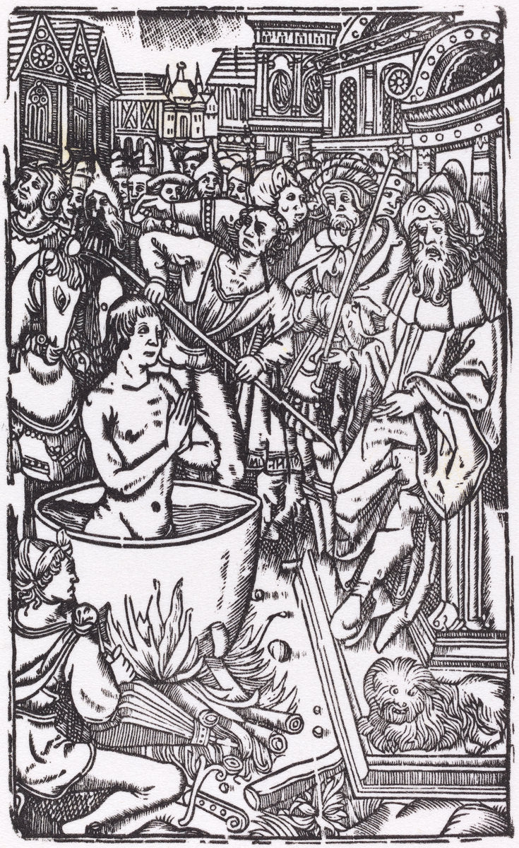 woodcut [restrike 1968] by Probably French 16th Century (The Martyrdom of a Saint), 16X12"(A3)Poster Print