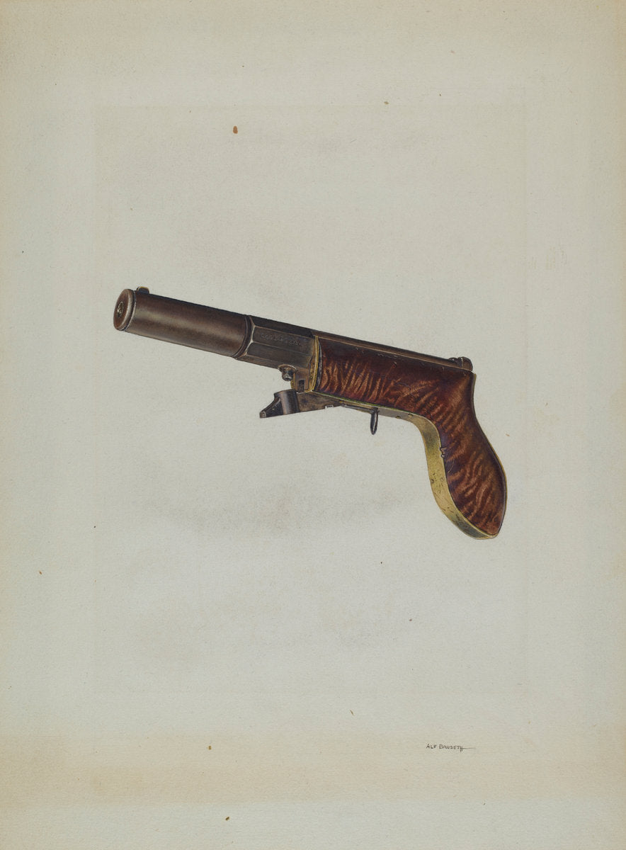Muzzle Loading Pistol by Alf Bruseth (American, active c. 1935), 16X12"(A3)Poster Print
