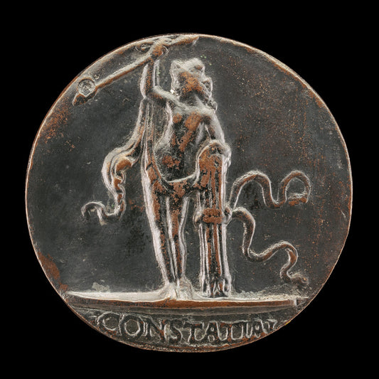 bronze//Late cast by Style of Niccolò Fiorentino (Constancy Resting on a Bundle of Arrows [reverse]), 16X12"(A3)Poster Print