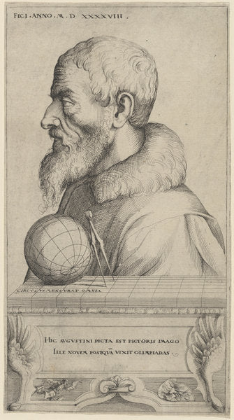 Self-Portrait by Augustin Hirschvogel (German, 1503 - 1553), 16X12"(A3)Poster Print